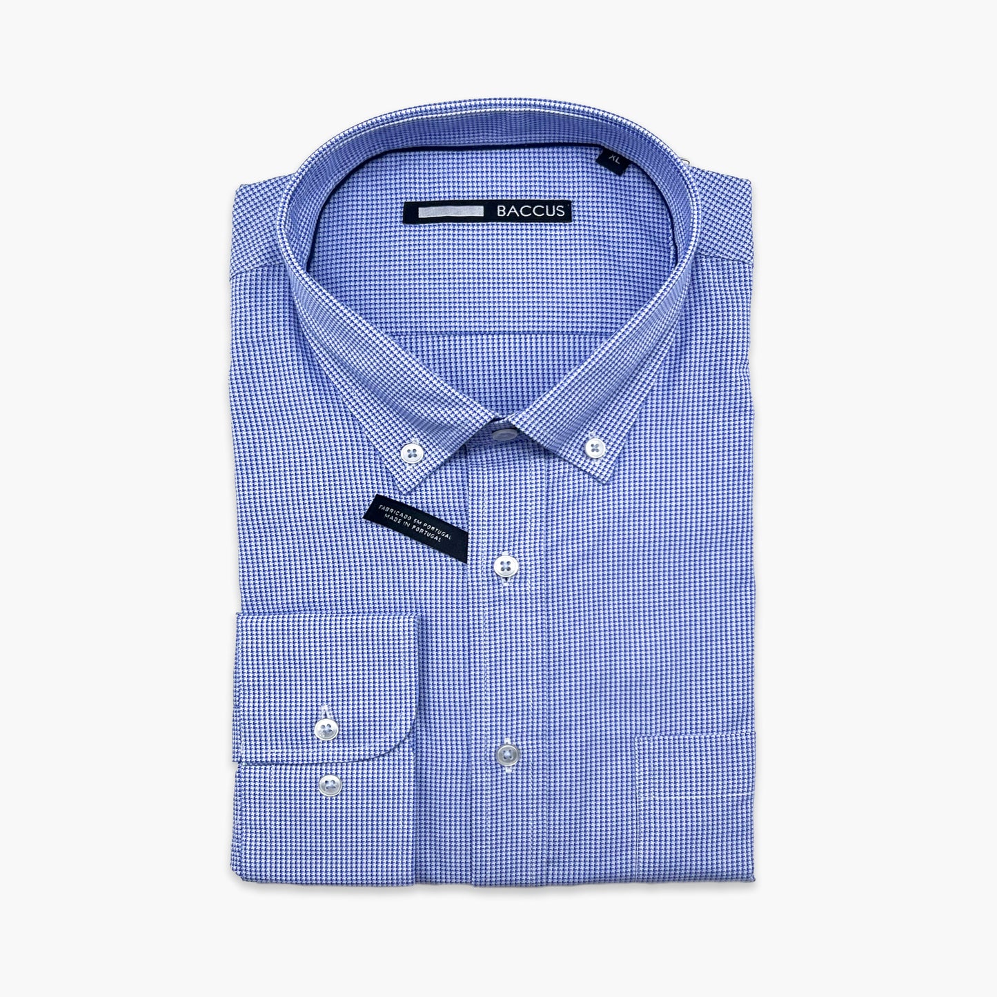 Camisa c/ padrão Pied de Poule - Azul