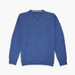 Pullover Liso c/ Decote em "V" - Azul