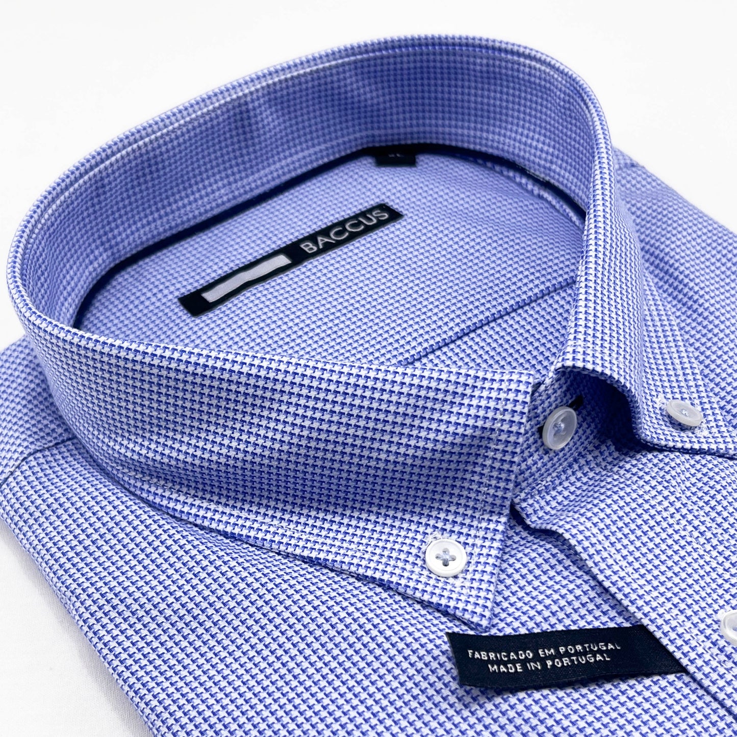 Camisa c/ padrão Pied de Poule - Azul