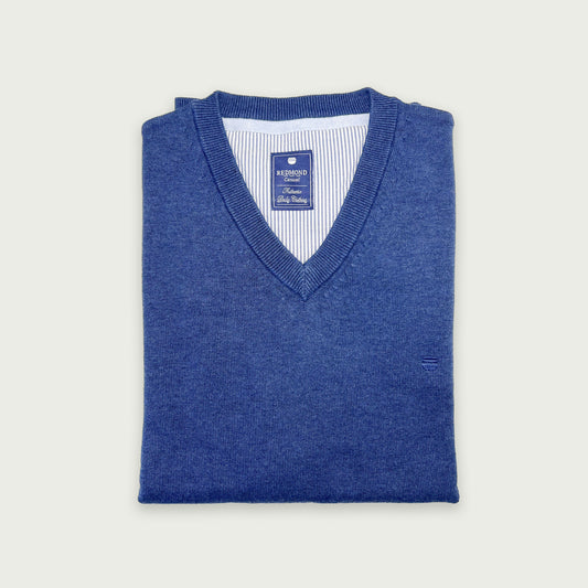 Pullover V-Neck - Azul